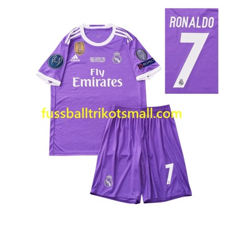 Fußballtrikots Real Madrid Cristiano Ronaldo 7 2016 Retro Kinder Kurzarm Auswärts-trikot kaufen